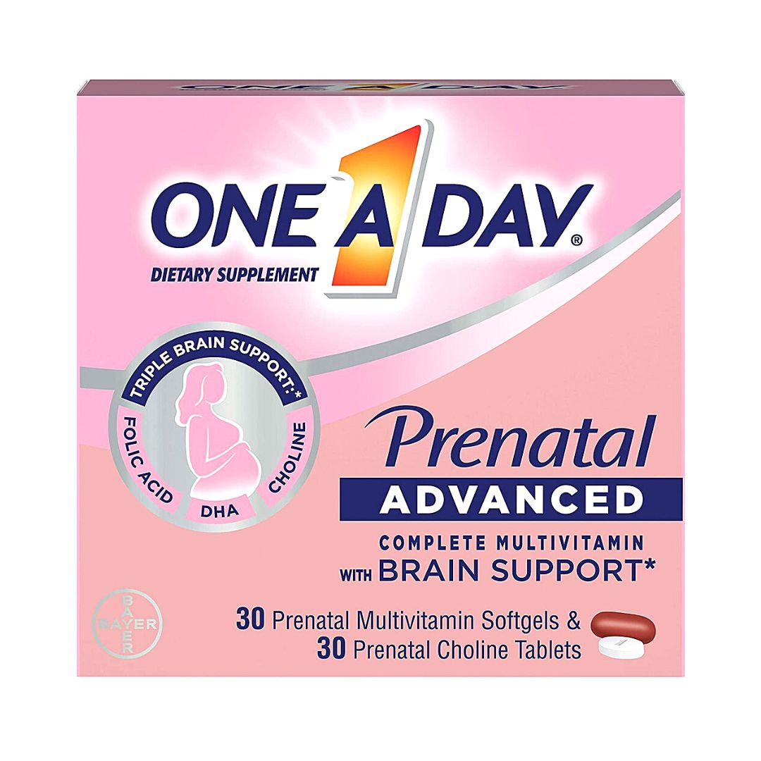 One A Day Advanced Prenatal Multivitamin with Choline-30+30 tablets One A Day Advanced Prenatal Multivitamin with Choline-30+30 tablets